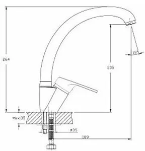 Смеситель для кухни GranFest Quarz чёрный матовый GF-Z3323 чёрный матовый Смеситель для кухни GranFest Quarz чёрный матовый GF-Z3323 чёрный матовый, 2