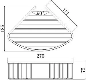Полка Aquatek Вега чёрный матовый AQ4006MB, 2