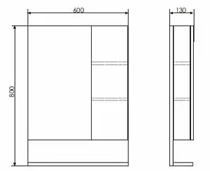 Шкаф-зеркало Comforty Рига 60 дуб сонома/белый 00004142211CF, 2