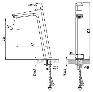 Смеситель для раковины Ravak 10° хром X070091 Смеситель для раковины Ravak 10° хром X070091, 2