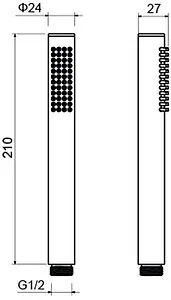Лейка ручного душа Aquatek Европа чёрный матовый AQ2002MB Лейка ручного душа Aquatek Европа чёрный матовый AQ2002MB, 2
