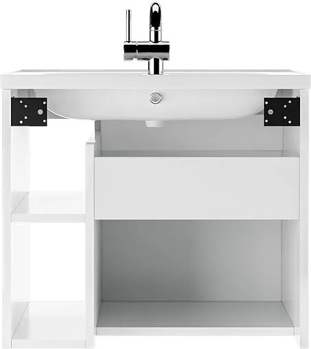 Тумба-умывальник подвесной Айсберг Агата 60 белый DA6703T+4670142930501
