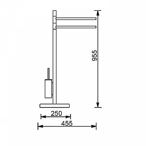 Стойка для аксессуаров Aquanet хром 8060, 2