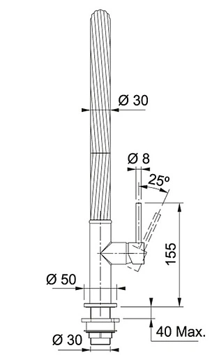 Смеситель для кухни с выдвижным изливом Franke Maris Free by Dror чёрный матовый 115.0576.698