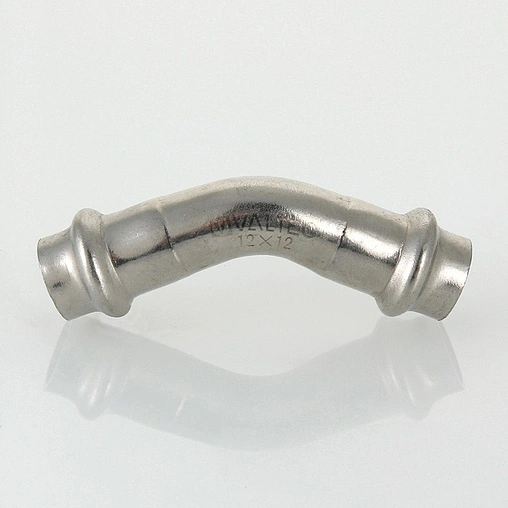 Уголок пресс двухраструбный 22мм угол 45° Valtec VT.INOX-PRESS VTi.959.I.002222