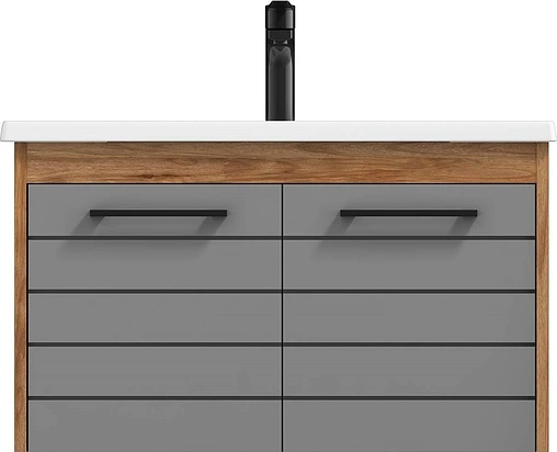 Тумба-умывальник подвесная ISVEA Aristo 80 антрацит/орех 21RSS062080I Тумба-умывальник подвесная ISVEA Aristo 80 антрацит/орех 21RSS062080I