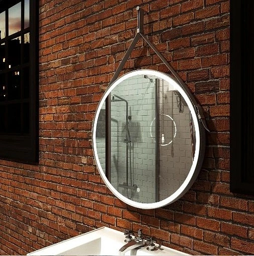 Зеркало на ремне с подсветкой Continent Millenium Black Led 65 чёрный ЗЛП969