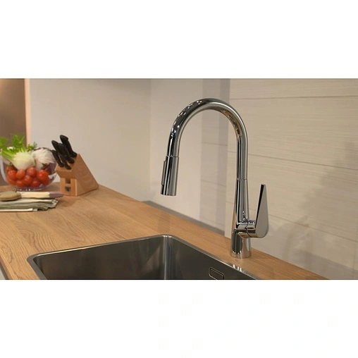 Смеситель для кухни с выдвижным изливом Hansgrohe Talis M51 200 2jet хром 72813000