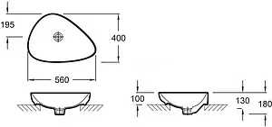 Раковина Jacob Delafon Nouvelle Vague 56 серый матовый EVI002-MG2 Раковина Jacob Delafon Nouvelle Vague 56 серый матовый EVI002-MG2, 2