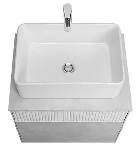 Тумба-умывальник подвесная Aquaton Марбл 60 слэйт/белый матовый 1A2761K1MH4C0, 4