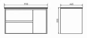 Тумба-умывальник подвесная Comforty Бремен 90 дуб белый 00004142375CF Тумба-умывальник подвесная Comforty Бремен 90 дуб белый 00004142375CF, 2