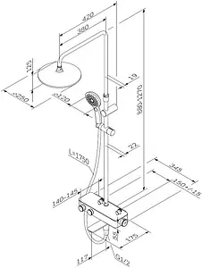Душевая система с термостатом для ванны Am.Pm Inspire 2.0 хром F0750A500 Душевая система с термостатом для ванны Am.Pm Inspire 2.0 хром F0750A500, 2