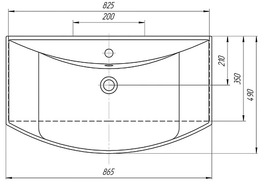 Раковина Kirovit Стиль 85 белый 4620008197357