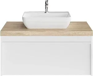 Тумба-умывальник подвесная Kerama Marazzi Modula 100 белая глянцевая MO.100.1+1\WHT+ Тумба-умывальник подвесная Kerama Marazzi Modula 100 белая глянцевая MO.100.1+1\WHT+, 1