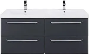 Тумба-умывальник подвесная Cezares Eco 120 Grafito ECO-1200-4C-SO-2-GR-P+CZR-1200/480-2-LV-MR-ECO Тумба-умывальник подвесная Cezares Eco 120 Grafito ECO-1200-4C-SO-2-GR-P+CZR-1200/480-2-LV-MR-ECO, 1