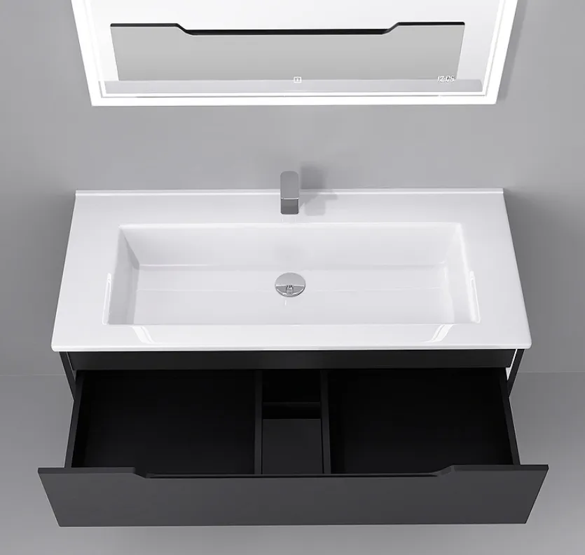 Тумба-умывальник подвесная Jorno Slide 105 антрацит Sli.01.105/P/A+4640021064740 Тумба-умывальник подвесная Jorno Slide 105 антрацит Sli.01.105/P/A+4640021064740, 3