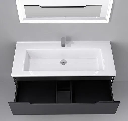 Тумба-умывальник подвесная Jorno Slide 105 антрацит Sli.01.105/P/A+4640021064740 Тумба-умывальник подвесная Jorno Slide 105 антрацит Sli.01.105/P/A+4640021064740