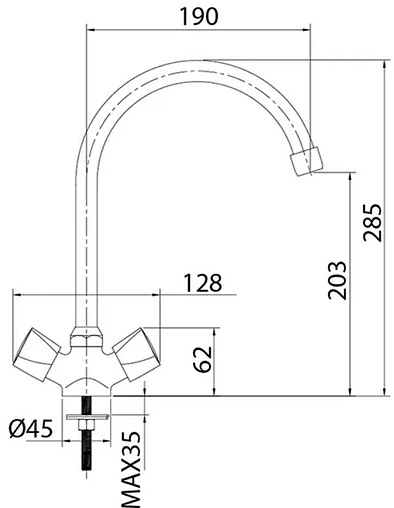 Смеситель для кухни Milardo Tring хром TRISB0JM05