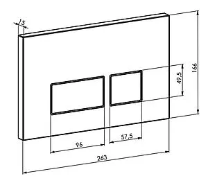 Клавиша смыва для унитаза Toni Arti Noche TA-0045 золото Клавиша смыва для унитаза Toni Arti Noche TA-0045 золото, 2