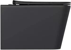 Унитаз подвесной безободковый Hansmann keramik Kvadro Black черный матовый УНИ0019, 3