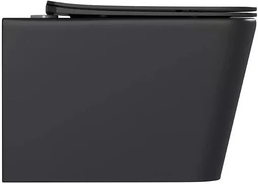 Унитаз подвесной безободковый Hansmann keramik Kvadro Black черный матовый УНИ0019