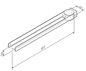 Полотенцедержатель Am.Pm Inspire 2.0 хром A50A32600 Полотенцедержатель Am.Pm Inspire 2.0 хром A50A32600, 2