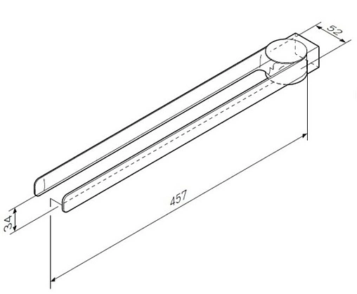 Полотенцедержатель Am.Pm Inspire 2.0 хром A50A32600