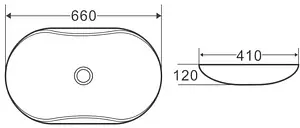 Раковина BelBagno 66 белый BB1334, 2