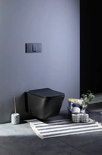 Унитаз подвесной безободковый Aquanet Tavr-W BW Rimless черный матовый TAVR-W BW Унитаз подвесной безободковый Aquanet Tavr-W BW Rimless черный матовый TAVR-W BW