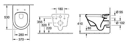 Унитаз подвесной безободковый Villeroy&amp;Boch Architectura Omnia белый 5684R001