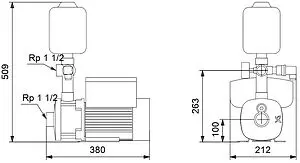 Станция автоматического водоснабжения Grundfos CMBE 10-54 98382202, 3