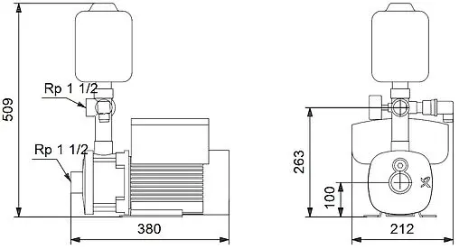 Станция автоматического водоснабжения Grundfos CMBE 10-54 98382202 Станция автоматического водоснабжения Grundfos CMBE 10-54 98382202