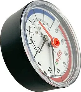 Термоманометр аксиальный Uni-fitt 80мм 6 бар 120°С ½&quot; 310D2442, 4