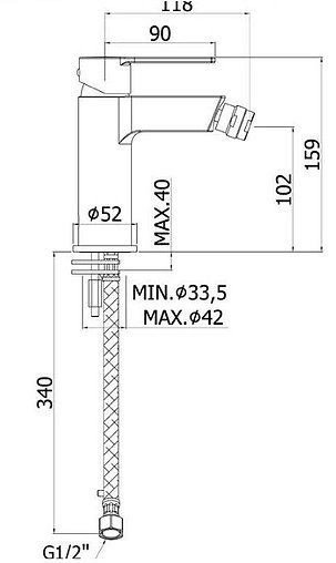 Смеситель для биде Paffoni West хром WS131CR