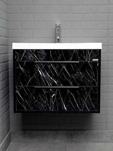Тумба под умывальник подвесной Домино Bazis 70 чёрный DF2503T