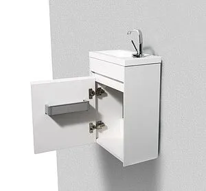 Тумба-умывальник подвесная BelBagno PIETRA MINI 40 R Bianco Lucido PIETRA MINI-400-1A-SO-BL-R+BB-460-PM-LVB Тумба-умывальник подвесная BelBagno PIETRA MINI 40 R Bianco Lucido PIETRA MINI-400-1A-SO-BL-R+BB-460-PM-LVB, 3