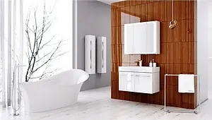 Шкаф-зеркало Aqwella Milan 100 белый Mil.04.10 Шкаф-зеркало Aqwella Milan 100 белый Mil.04.10, 3