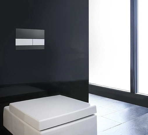 Клавиша смыва для унитаза TECEsquare 9240806 кнопки/сатин, панель/стекло черный