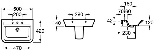 Раковина Roca Gap 55 белый 327475000