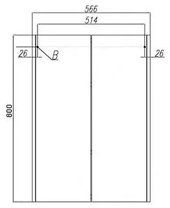 Шкаф двухстворчатый Aquaton Йорк 60 белый/ясень фабрик 1A171303YOAV0, 2