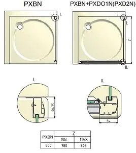Боковая стенка 800мм прозрачное стекло Roltechnik Proxima Line PXBN/800 527-8000000-00-02, 3