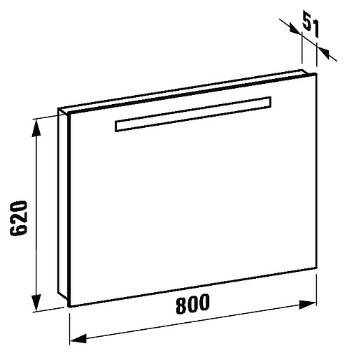 Зеркало с подсветкой Laufen Case 80 4.4723.1.996.144.1