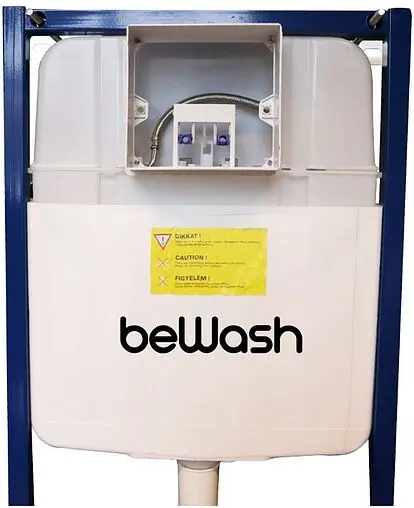 Инсталляция для подвесного унитаза Set 4 в 1 beWash BW74 K500RZVP0500BYC00000 с кнопкой белое стекло/хром