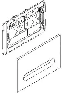 Комплект 5 в 1 BelBagno Due BB3103CHR/SC/BB002-80/BB018-GV-BIANCO с кнопкой белый глянцевый, 5