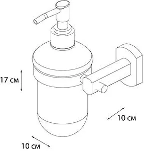 Дозатор для жидкого мыла Grampus Coral хром GR-7012 Дозатор для жидкого мыла Grampus Coral хром GR-7012, 2
