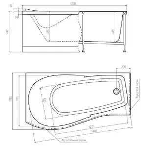 Ванна акриловая Alex Baitler Orta 170x92 L, 2