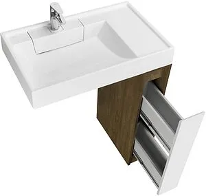 Тумба-умывальник напольная над стиральной машиной Aquaton Лондри 80 дуб кантри/белый 1A2671K2LHDY0+ Тумба-умывальник напольная над стиральной машиной Aquaton Лондри 80 дуб кантри/белый 1A2671K2LHDY0+, 4