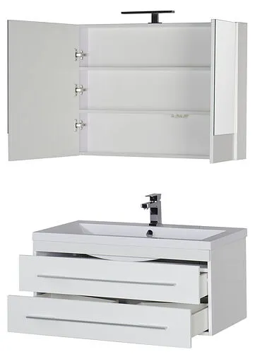 Шкаф-зеркало Aquanet Нота 90 L белый 00165371 Шкаф-зеркало Aquanet Нота 90 L белый 00165371