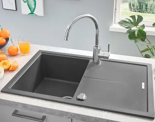 Мойка кухонная Grohe K400-78 серый гранит 31639AT0