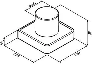 Стакан Damixa Jupiter чёрный матовый/алюминий DA7734300, 2
